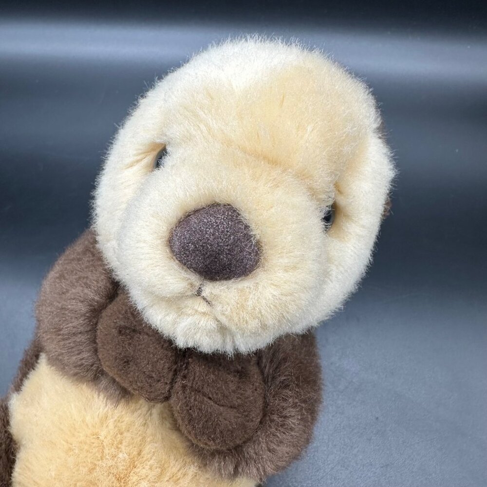 Brown Sea Otter Stuffed Animal Plush Miyoni by Aurora Lovey Toy 2023 Bean Bottom